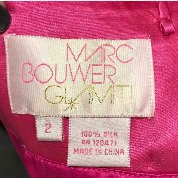 SOLD! 100% Silk Hot Pink Marc Bouwer Glamit! Dress - Picture 5 of 5